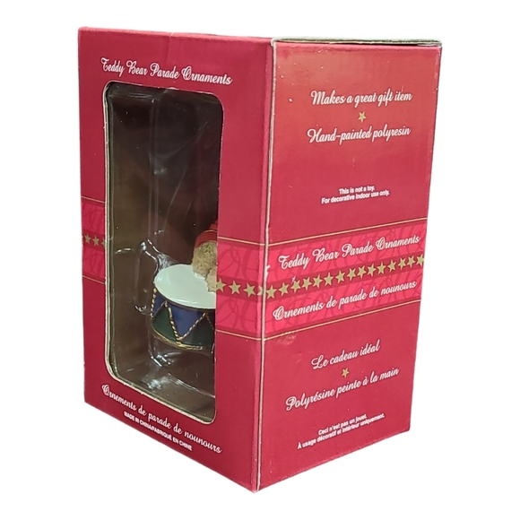 NIB Vintage 90's Teddy Bear Parade Ornaments (Snare Drum) Rare - Picture 9 of 11
